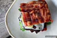 Bacon Wrapped Swiss Keto Burgers