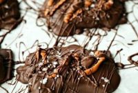 Irresistible No Bake Dark Chocolate Caramel Stuffed Pretzels