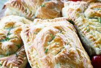 Golden Cheesy Egg and Sausage Breakfast Pockets