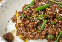 Sweet and Savory Mongolian Ground Beef