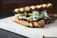 The King’s Ultimate Waffle Sandwich Bacon Jam, Avocado and Gorgonzola