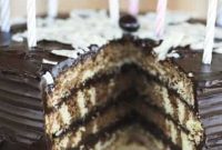 Decadent Chocolate Vanilla Swirl Layer Cake with Ganache