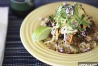 Make-Ahead Slow Cooker Cola Pulled Pork and Crispy Carnitas Rice Bowls