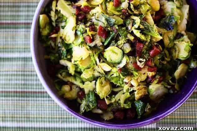 Stir-Fried Brussels Sprouts with Chinese Sausage, a vibrant and savory dish