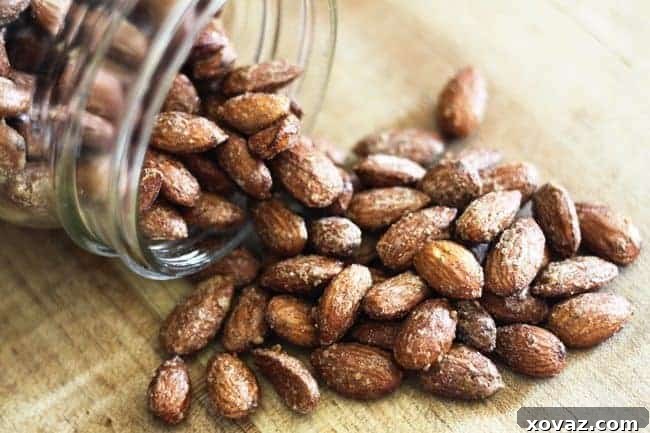 Cinnamon Maple Candied Almonds