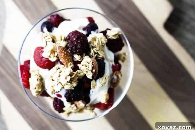 Make Ahead Monday Vanilla Yogurt and Berry Parfait 2 Delicious Vanilla Yogurt and Berry Parfaits Ready for Breakfast