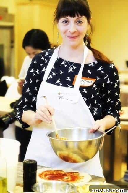 King Arthur Flour: Baking & Beyond 26 Rebecca Lindamood (Foodie with Family) enjoying the King Arthur Flour Blog & Bake event