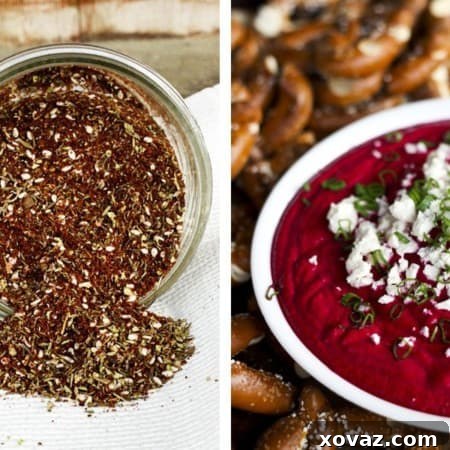 Roasted Beet Dip and Homemade Za’atar
