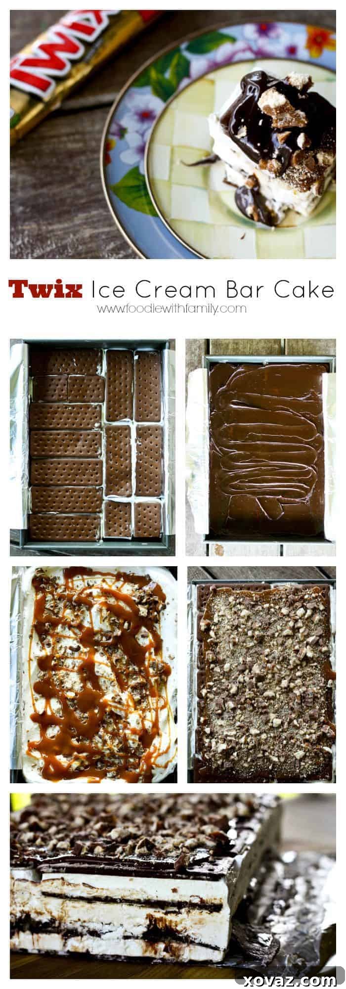 Twix Ice Cream Layer Cake 6 Twix Ice Cream Sandwich Cake for No-Bake summer sweet tooth satisfaction