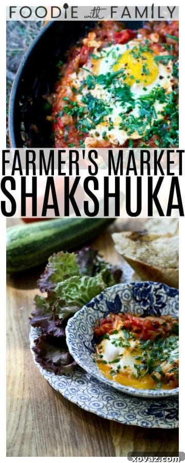 Make a fast, flavourful, garden-fresh, garlicky tomato sauce and then poach eggs directly in the sauce for a classic Shakshuka. It is traditionally served with bread for sopping up the sauce, but is equally good over cooked rice, noodles, or quinoa. The sauce can be doubled, tripled, or quadrupled and frozen in individual meal-sized portions for a taste of summer in the colder months!