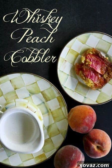 Whiskey Peach Cobbler | A delightful summer dessert