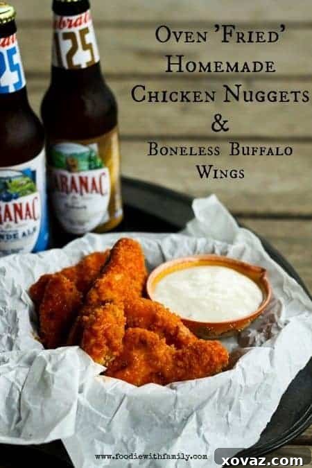 Oven 'Fried' Homemade Chicken Nuggets & Boneless Buffalo Chicken Wings