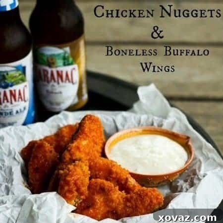 Oven 'Fried' Homemade Chicken Nuggets & Boneless Buffalo Chicken Wings