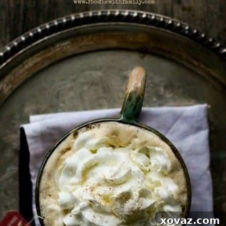 Homemade Pumpkin Spice Chai Latte with real pumpkin