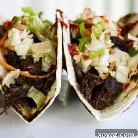 Slow Cooker Korean Beef Tacos for Make Ahead Mondays
