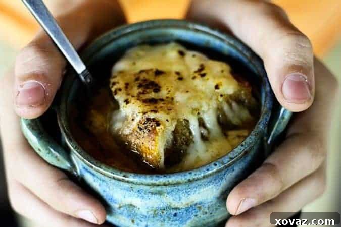 Homemade French Onion Soup with Slow Cooker Caramelized Onions
