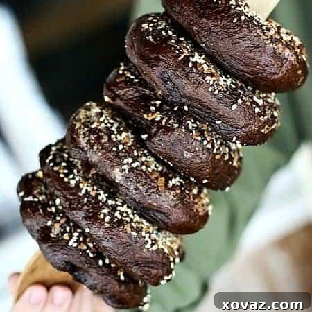 Black Russian Pumpernickel Everything Bagels 6 Black Russian Bagels with a soft center and crispy crust