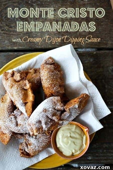 Monte Cristo Empanadas with Creamy Dijon Dipping Sauce - The Ultimate Super Bowl Snack