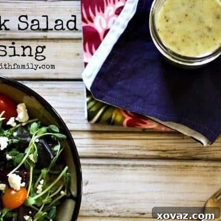 Greek Salad Dressing with fresh ingredients