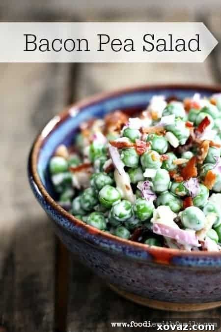 Easy Bacon Pea Salad with Cheddar Cheese, perfect for Easter or any time! A delicious and simple side dish for any meal.