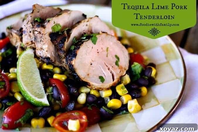 Tequila Lime Pork Tenderloin ready for serving