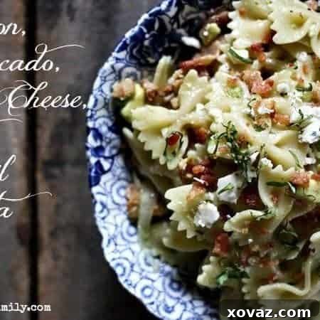 Bacon, Avocado, Bleu Cheese, and Basil Pasta - A Quick and Delicious Recipe