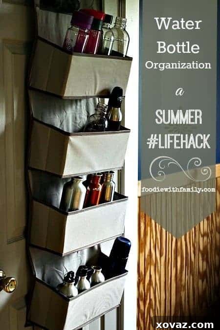 Smart Solutions for Water Bottle Storage 2 How to Organize your Re-usable Water Bottles. A summer #Lifehack from foodiewithfamily.com and JCP.com