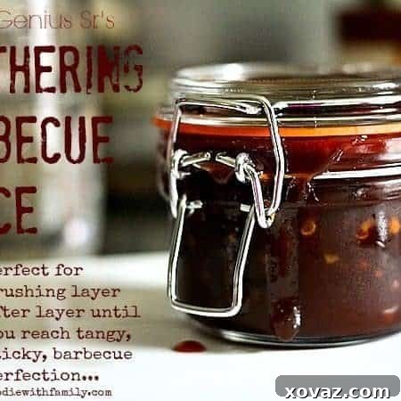 The Evil Genius Sr.'s Slathering Barbecue Sauce smoky, tangy, sweet, and perfect for brushing layer after layer.