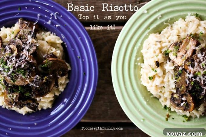 Effortless Creamy Risotto 6 Basic Risotto tutorial with topping ideas from foodiewithfamily.com