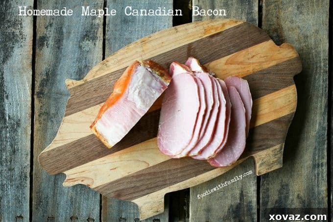 Homemade Maple Canadian Bacon {smoker optional!} from foodiewithfamily.com