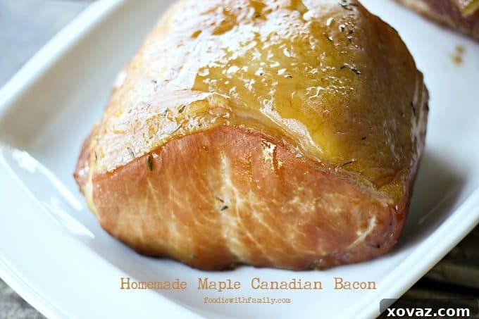 Homemade Maple Canadian Bacon {smoker optional!} from foodiewithfamily.com