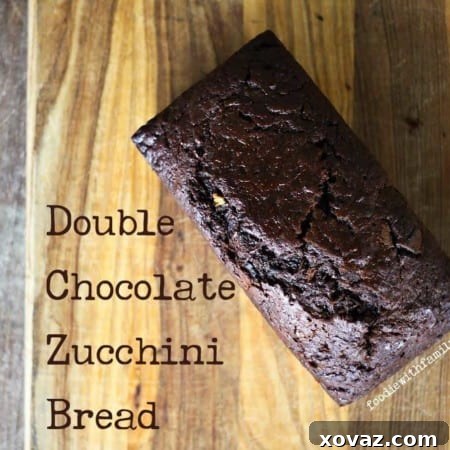 Decadent Double Chocolate Zucchini Loaf 4 Double Chocolate Chunk Zucchini Bread from foodiewithfamily.com