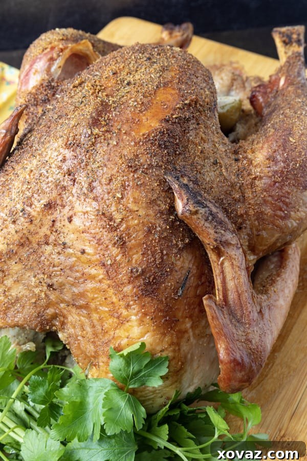 Smoked Turkey Perfection: Techniques for a Flavorful Feast 5 The seasoning blend applied to a raw turkey, ready for the smoker.