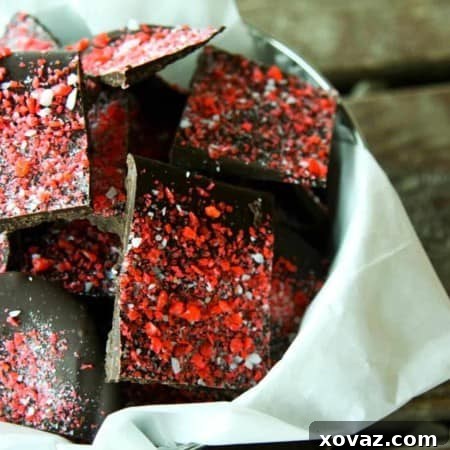 Pop Rocks Candy Bark with dark chocolate and festive Pop Rocks