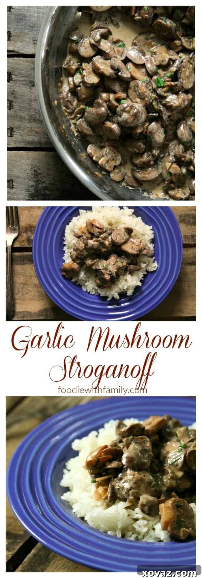 Garlic Mushroom Stroganoff: a creamy, hearty, and intensely umami dish that serves as a satisfying vegetarian main or a versatile side with roasted meats like beef, ham, or venison.