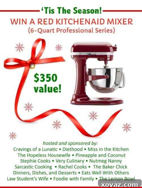 Happy Holidays Giveaway from Foodie with Family and Friends! Win a KitchenAid Stand Mixer!