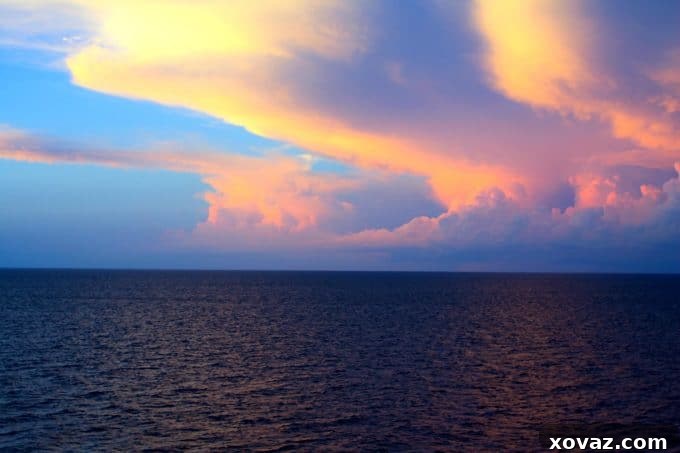 Top Cruise Lines Present Unforgettable Giveaways 5 Dramatic Skies Over the Ocean: A Captivating Moment During Our Carnival Sunshine Journey