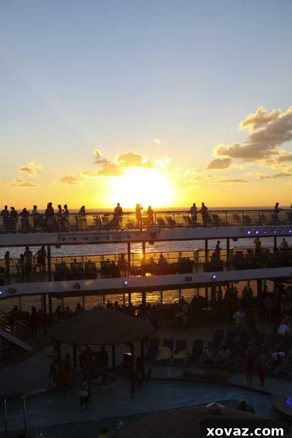 Sunset on the Carnival Breeze