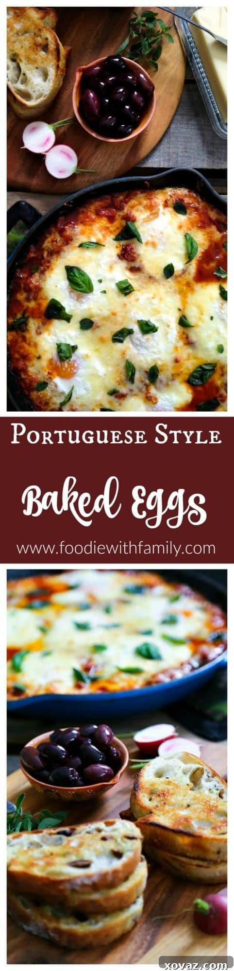 Classic Portuguese Baked Eggs 5 Portuguese Style Baked Eggs. Spicy tomato and red pepper sauce, three cheeses, fresh herbs from foodiewithfamily.com