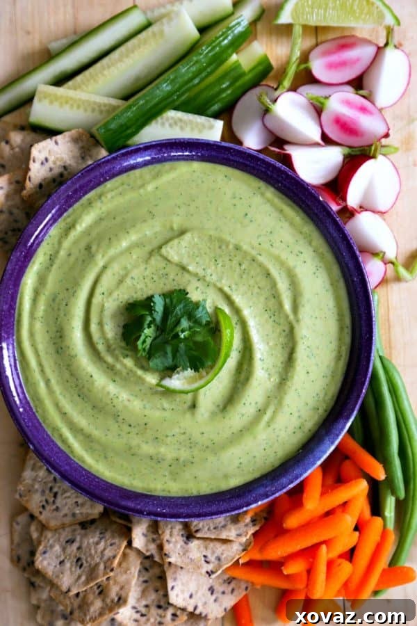 Vibrant Cilantro Jalapeno Hummus 2 Cilantro Jalapeno Hummus for dipping and sandwich spread from foodiewithfamily.com