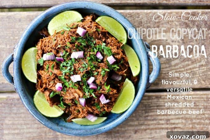 The Ultimate Slow Cooker Chipotle Barbacoa: Taste the Restaurant at Home 2 Slow-Cooker Copycat Chipotle Barbacoa Shredded Beef
