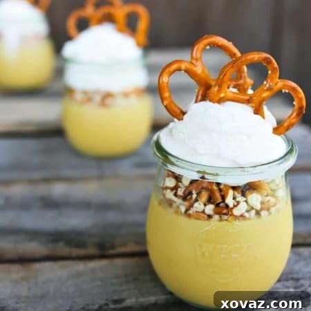 Sweet Salty Butterscotch Pretzel Cups 3 From scratch butterscotch pudding pretzel cups