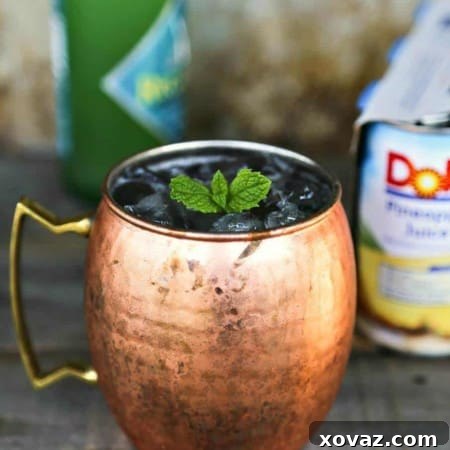 Refreshing Pineapple Mule Cocktail and Mocktail recipe