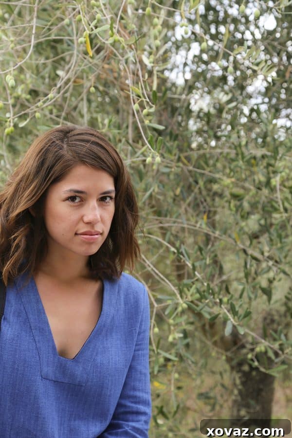 Molly Yeh of My Name is Yeh, captured in a candid and cheerful moment during the Tuscany trip.