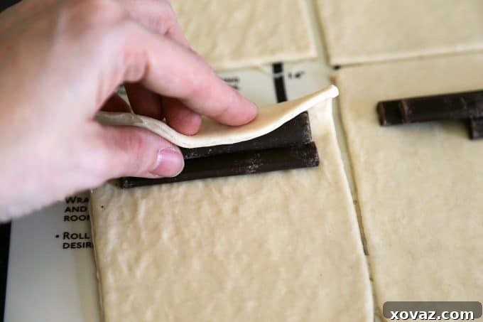 Making pain au chocolat with foodiewithfamily.com