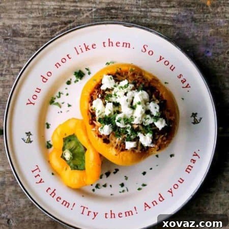 Lightened Up Greek Style Stuffed Peppers