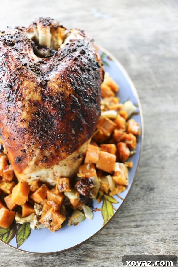 Cranberry Dry Rubbed Turkey Breast, tender and flavorful, perfect for a festive meal.