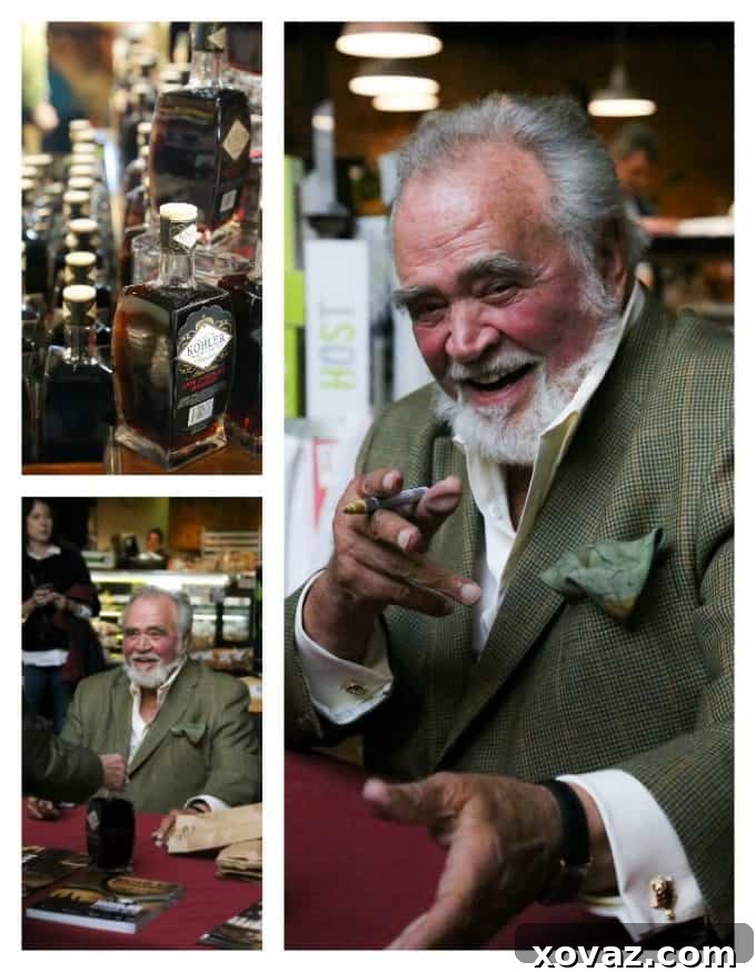 Herb Kohler signing bottles of his new Dark Chocolate Brandy at a special event
