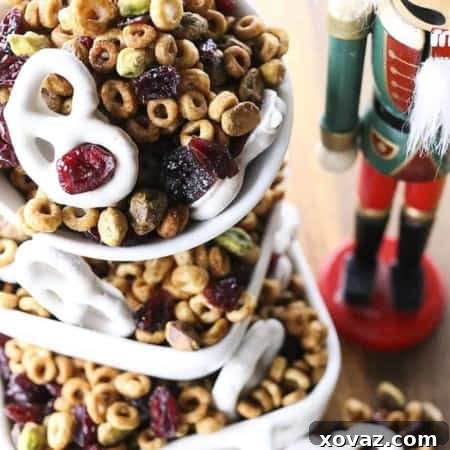 This Cranberry Pistachio Snack Mix is designed to boost your energy without slowing you down. It's a perfect healthy holiday snack for the whole family, especially during busy Nutcracker season. #sponsored