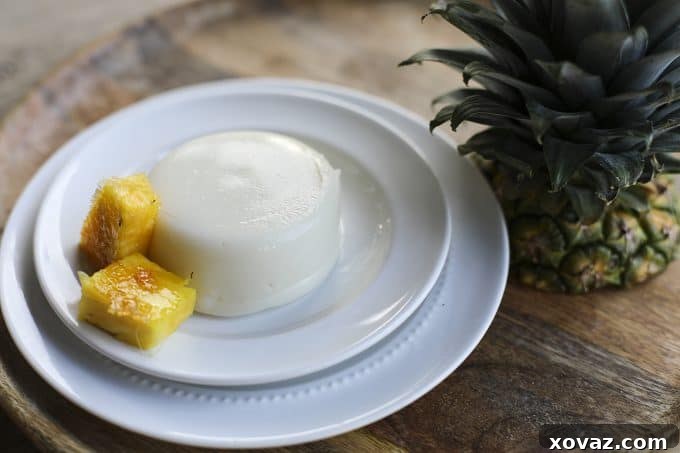 Piña Colada Tembleque - Pineapple Coconut Pudding #DairyFree #Vegan